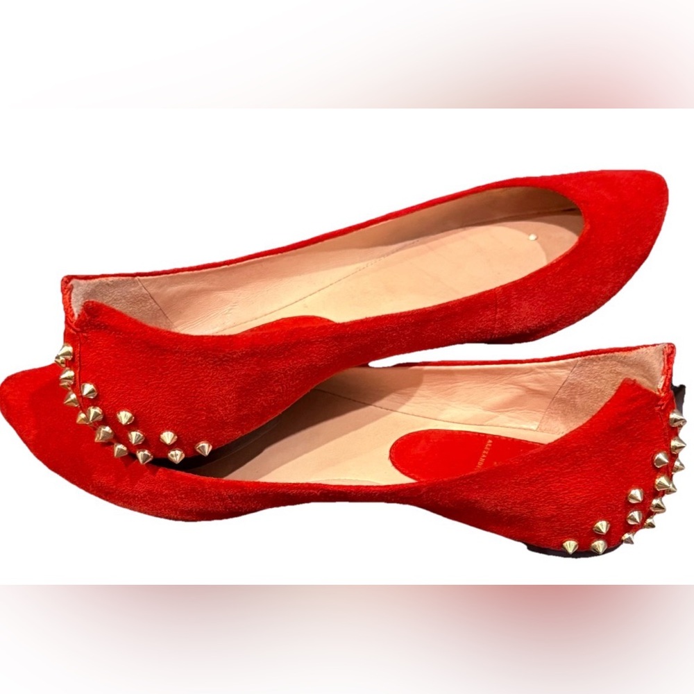 ❌❌sold❌❌Alexander McQueen McQ Red Suede Ballet Flats